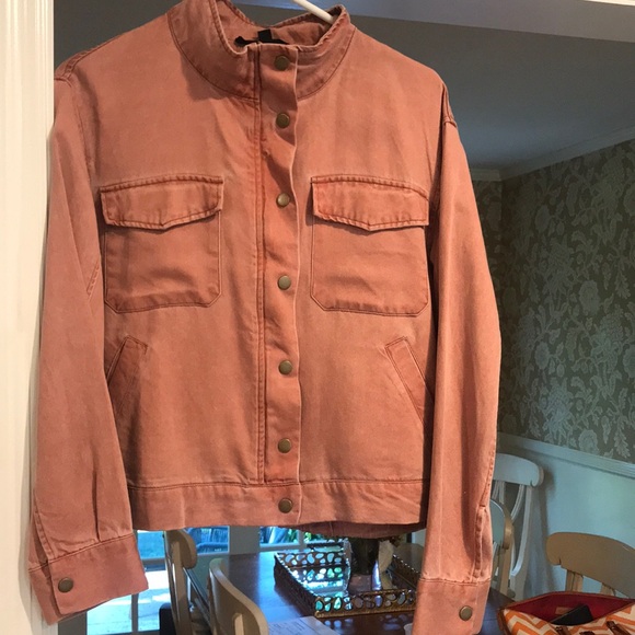 Large denim dark pink jacket. - Picture 1 of 2